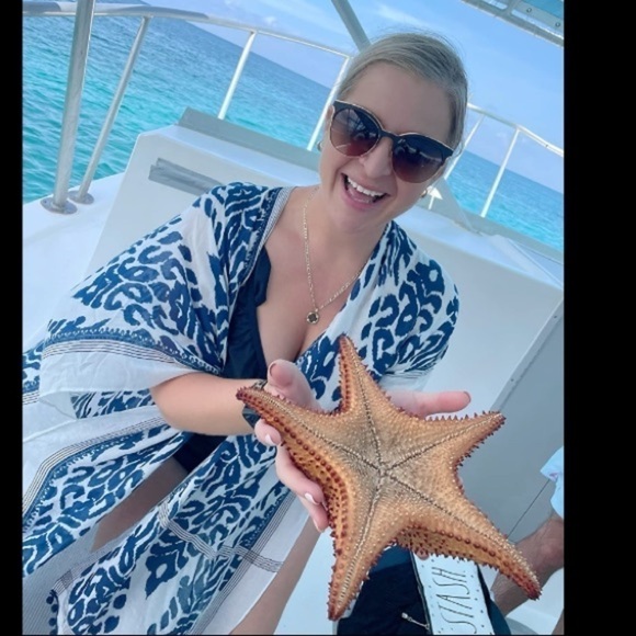 New Navy Blue Kimono Swimsuit Beach Summer Cover Swimwear Cardigan Dress boho - Picture 7 of 8